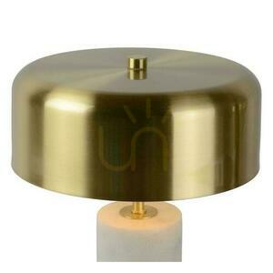 Lucide MIRASOL 34540/03/31 Table Lamp, White Marble and Matt Gold, 3×G9, Ø25 cm small 4
