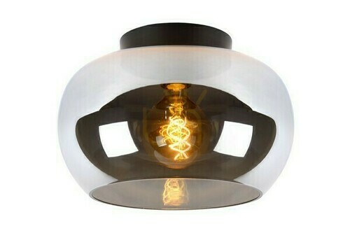 Check Lucide JUDI Black Glass Ceiling Light 30.5 cm 45177/30/65