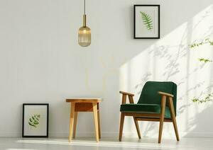 Lucide MALOTO pendant light amber glass E27 Ø20 cm 45386/20/62 small 3