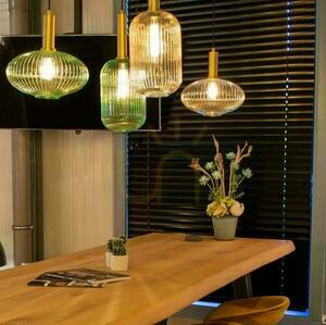 Lucide MALOTO pendant light amber glass E27 Ø20 cm 45386/20/62 small 5