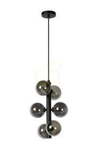 Lucide Tycho Black 6-Light G9 Glass Pendant Lamp 45474/06/30 small 1