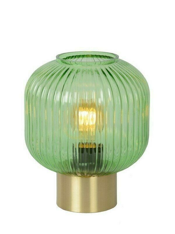 Lucide MALOTO Table Lamp Green Gold Glass Metal 20 cm 45586/20/33