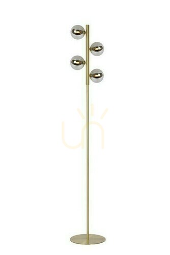 Check Lucide Tycho Gold Floor Lamp 4-Light Steel Glass 45774/04/02