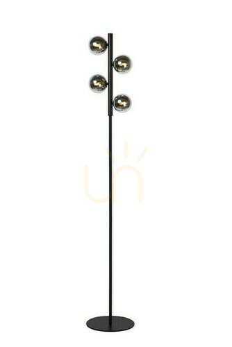 Check Lucide Tycho Black Steel Glass Floor Lamp 4-Light 45774/04/30