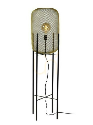 Check Lucide MESH Floor Lamp Gold Black Steel Vintage 45785/01/02