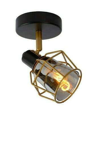 Check Lucide Nila Black Metal Vintage Wall Light 77977/01/30