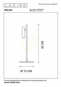 Lucide PHILON Black LED Desk Lamp 79581/05/30 small 9