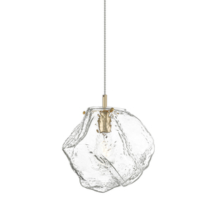 Zuma Line ROCK P0488-01B-U8AC pendant light, gold, clear glass, E27 small 0