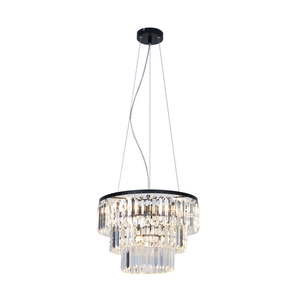 Zuma Line TIFANNY P17127-4 crystal pendant light, black, 4×E14, Ø40 cm small 0