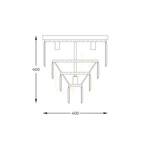 Zuma Line AMEDEO FC17106/4+1-CHR crystal ceiling light, chrome, 5×E14, Ø40 cm small 1