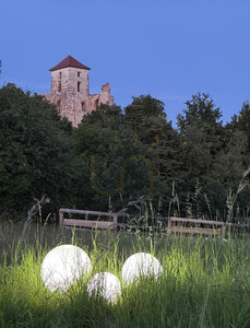 LUNA BALL Decorative Garden Ball Set 30/40/50 cm – LED E27, Installation Kit, UV small 15