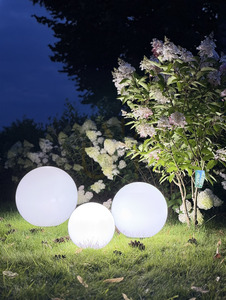 LUNA BALL Decorative Garden Ball Set 30/40/50 cm – LED E27, Installation Kit, UV small 12