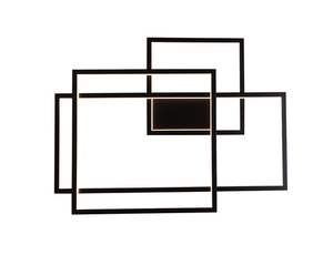 GEOMETRIC W0233D wall light, black, LED 45 W 2700 lm 3000 K, dimmable, 70 x 54 cm small 0