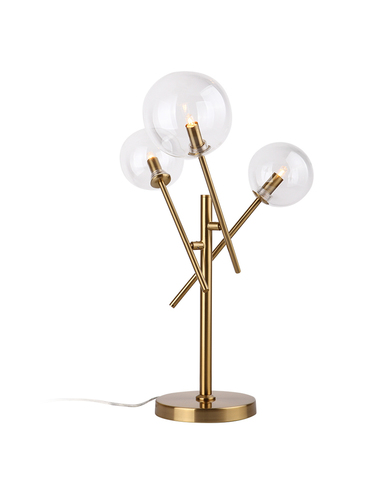 Check Table Lamp Max Light Lollipop T0035 Brass 3-Light Glass Metal