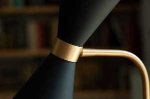 Desk Lamp Max Light Cornet T0039 Black Gold Metal 2-Light LED 3000K small 4