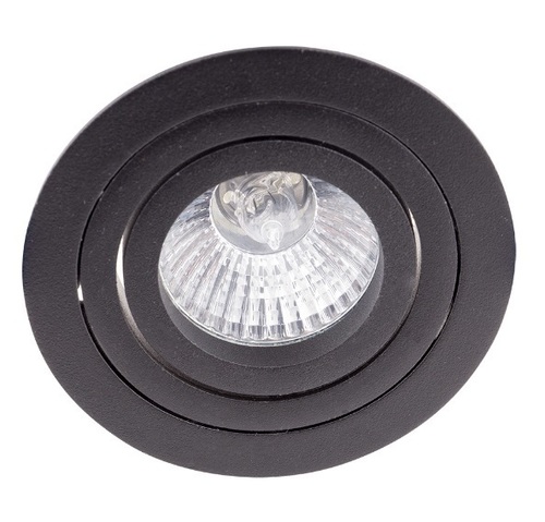 Check Recessed Spotlight Max Light Signal I H0086 Black Metal GU10 Ø9 cm