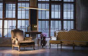Pendant Light Max Light Organic Horizon Gold 100cm LED 16W P0356 small 1