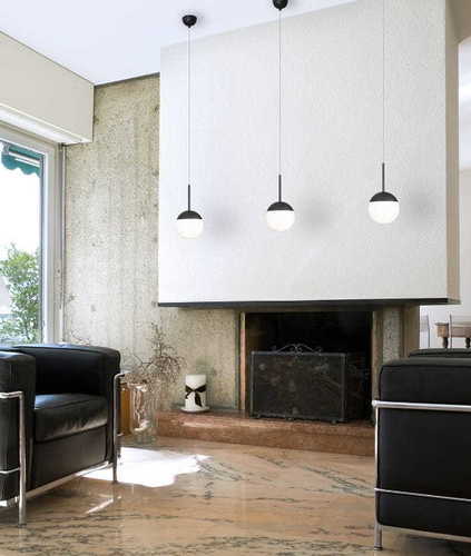 Check Pendant Light Max Light Dallas P0367 Black Metal Glass 14 cm E14