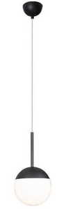 Pendant Light Max Light Dallas P0367 Black Metal Glass 14 cm E14 small 0