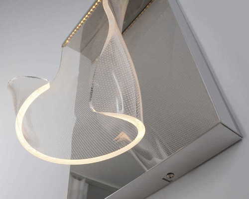 Check Wall Light Max Light Silk W0256 LED 40 cm Chrome