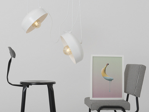 Hanging lamp POPO FLAT L 2 - white small 1