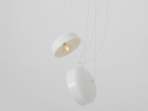 Check CustomForm POPO FLAT L 2 pendant light, white, 2 × E27, 30 cm shades