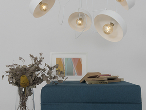 Hanging lamp POPO FLAT L 4 - white small 1