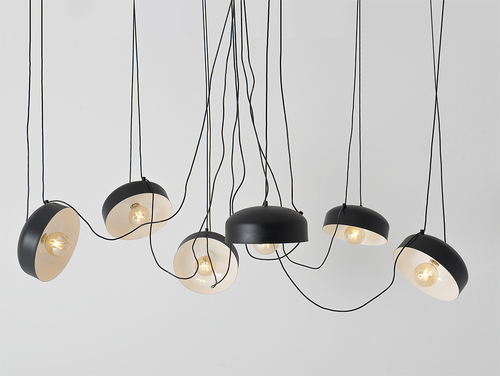 Check Hanging lamp POPO FLAT L 6 - black