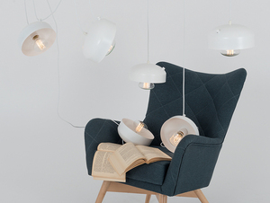 POPO FLAT 6 hanging lamp - white small 1