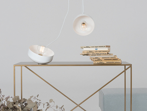 POPO FLAT 2 hanging lamp - white small 1