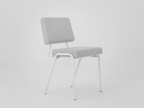 Check SIMPLE Chair CustomForm – Platinum RICH ET90 Upholstery, White RAL 9003