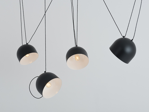 Check Hanging lamp POPO L 4 - black
