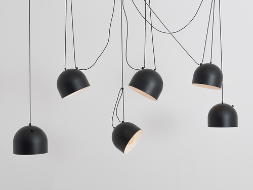 Check Hanging lamp POPO L 6 - black