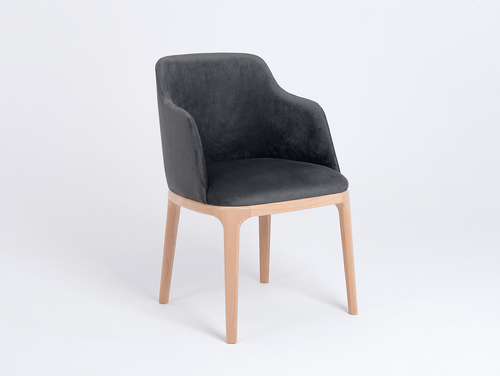 Check LULU ARMS dining chair, gray beige