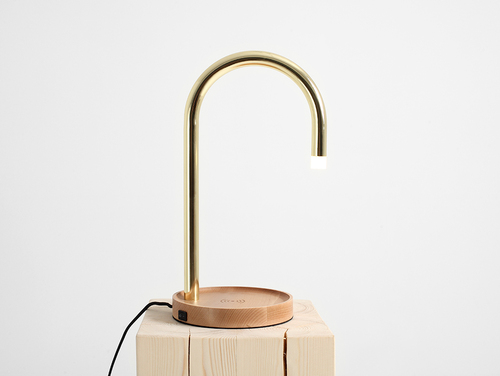 Check PIPER LED charge table lamp - brass