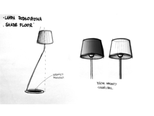 Floor lamp SHADE FLOOR - white, black shade small 5