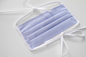 Protective cotton mask on straps 10 pieces blue small 2
