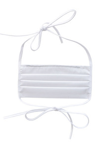 Reusable cotton mask on blue straps small 5