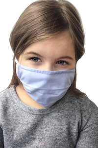 Reusable cotton mask on strings - 50 pieces blue small 4