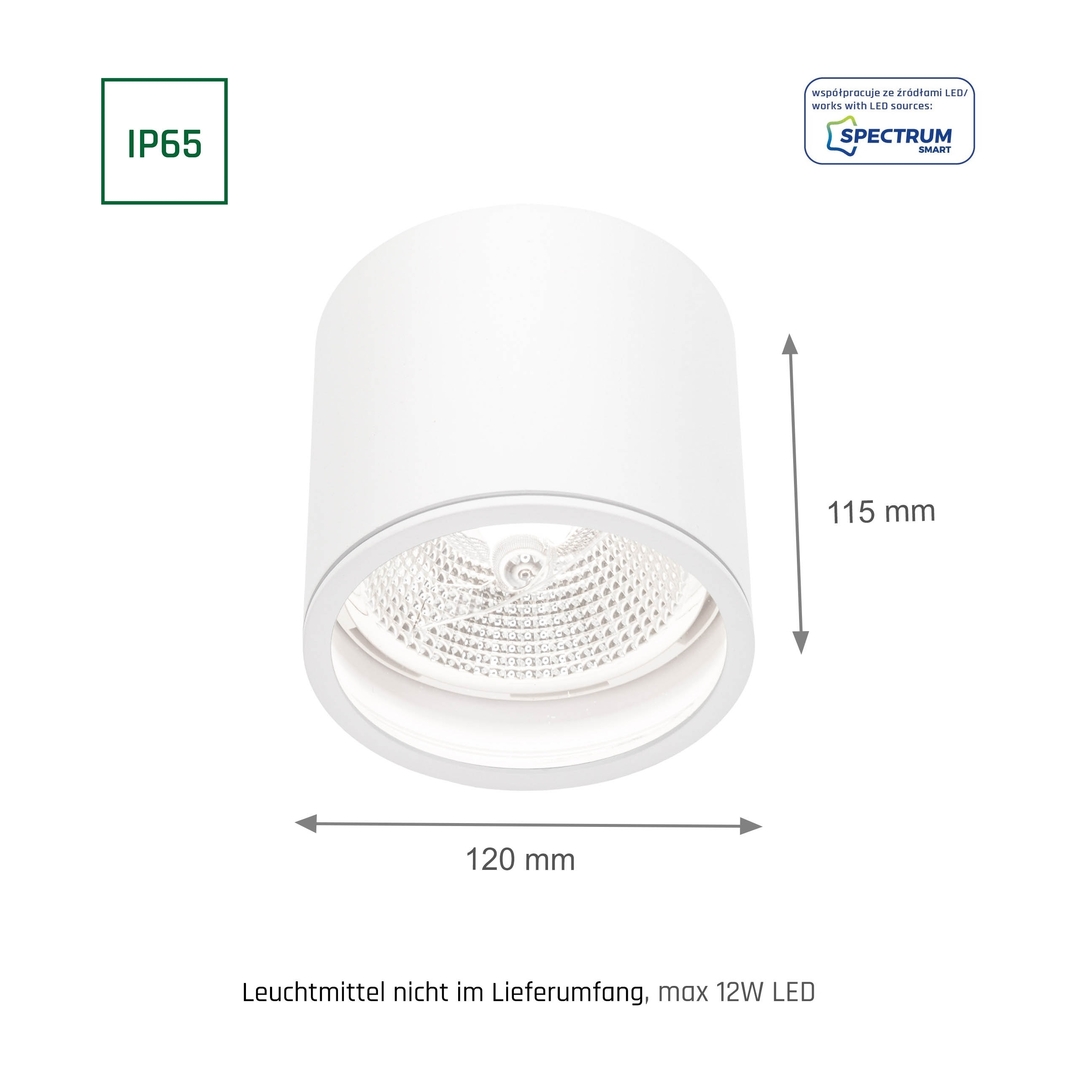 Display Chloe Ar111 Gu10 Ip65 Round White Fixed Chloe Ar111 Gu10 Ip65 Round White Fixed