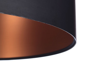 Black copper pendant lamp LEXIE E27 60W latex, satin small 1