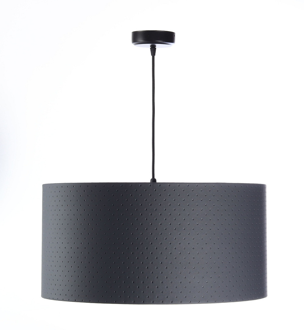 Preview Pendant lamp Leather E27 60W cylinder graphite silver Pendant lamp Leather E27 60W cylinder graphite silver