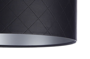 Leather quilted lamp E27 60W roller black silver 1 Leather quilted lamp E27 60W roller black silver small 1