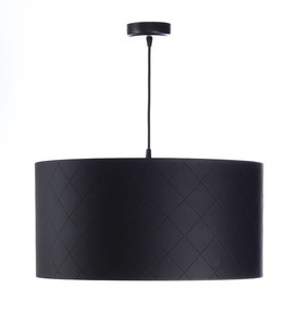 Leather quilted lamp E27 60W roller black silver 2 Leather quilted lamp E27 60W roller black silver small 2