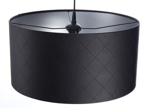 Leather quilted lamp E27 60W roller black silver 3 Leather quilted lamp E27 60W roller black silver small 3