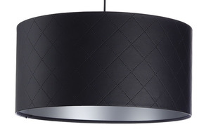Leather quilted lamp E27 60W roller black silver 6 Leather quilted lamp E27 60W roller black silver small 6