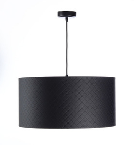 Lamp roller Leather quilted in diamonds E27 60W black silver small 2