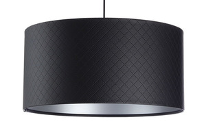 Lamp roller Leather quilted in diamonds E27 60W black silver small 7