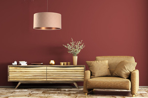 Pendant lamp for dining room Leather E27 60W quilted, salmon, copper 6 Pendant lamp for dining room Leather E27 60W quilted, salmon, copper small 6