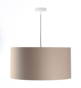 Beige Leather Lamp E27 60W diamond quilting, silver 2 Beige Leather Lamp E27 60W diamond quilting, silver small 2